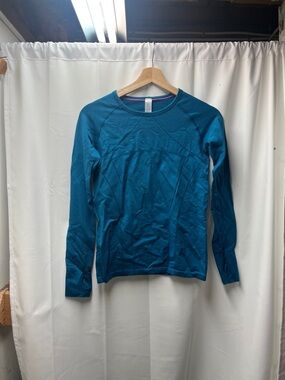 Ivivva Lululemon Teal Blue Fly Tech Long Sleeve- 14
